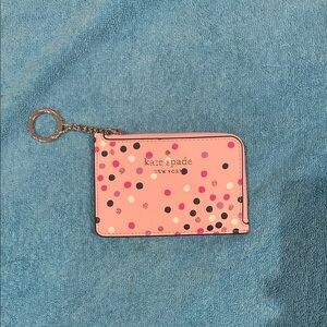 Kate Spade Pink Polka Dot Card Holder (NWOT)